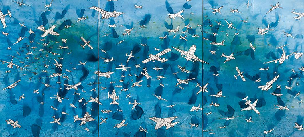 Alighiero Boetti, Aerei, 1989 / ADAGP, Paris, 2025